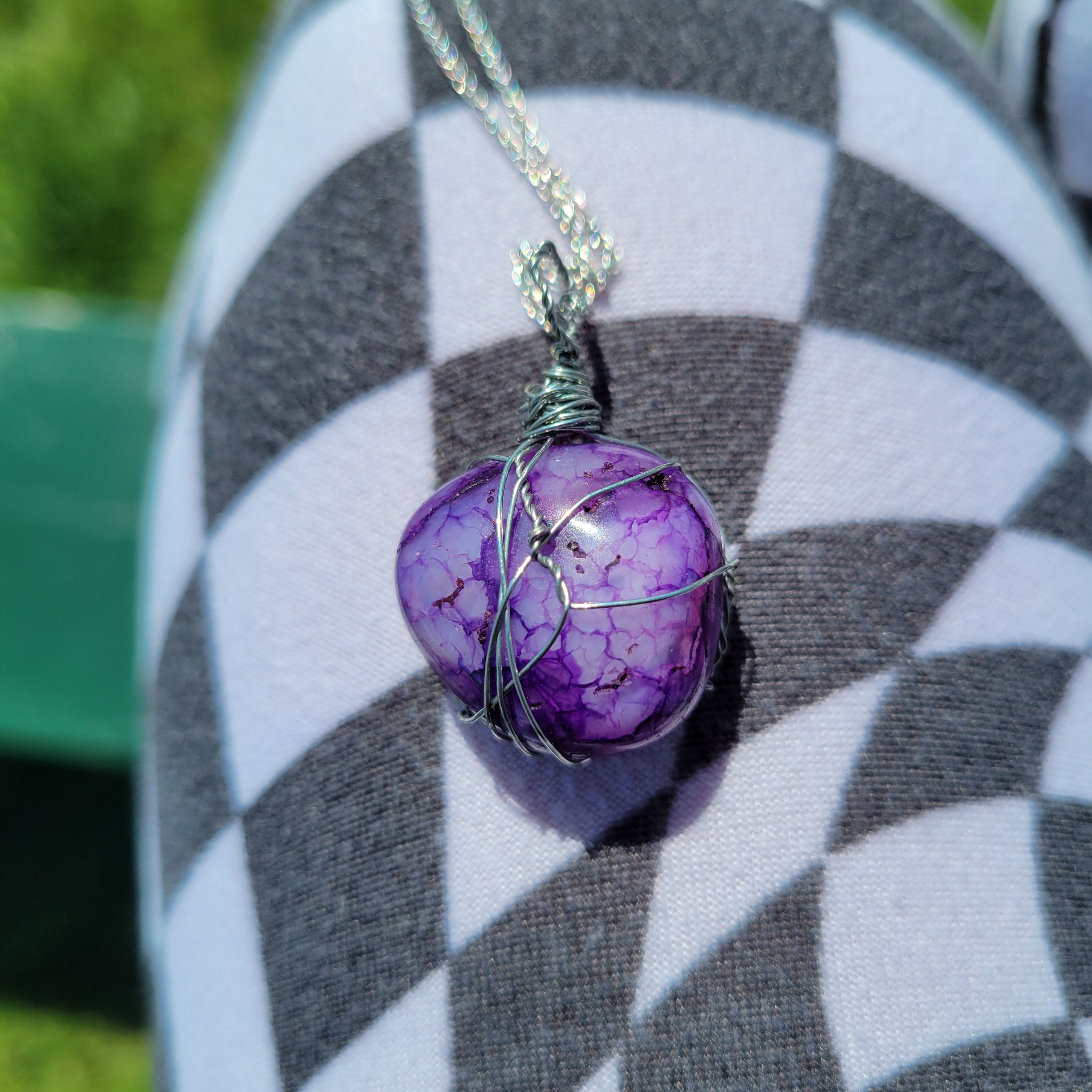Amethyst Wire Wrapped Necklace