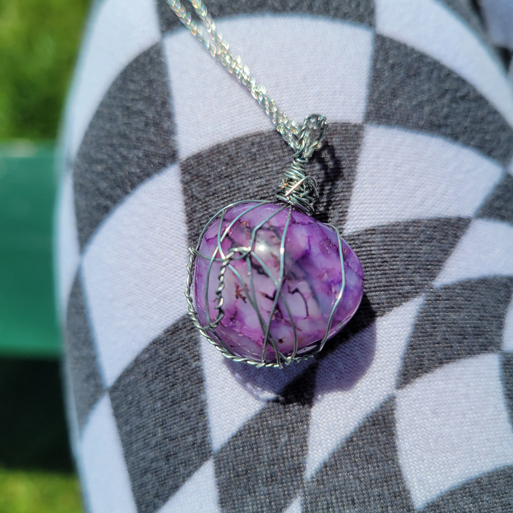 Amethyst Wire Wrapped Necklace