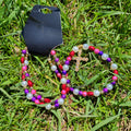 Handmade Gold Glass Rosary Set