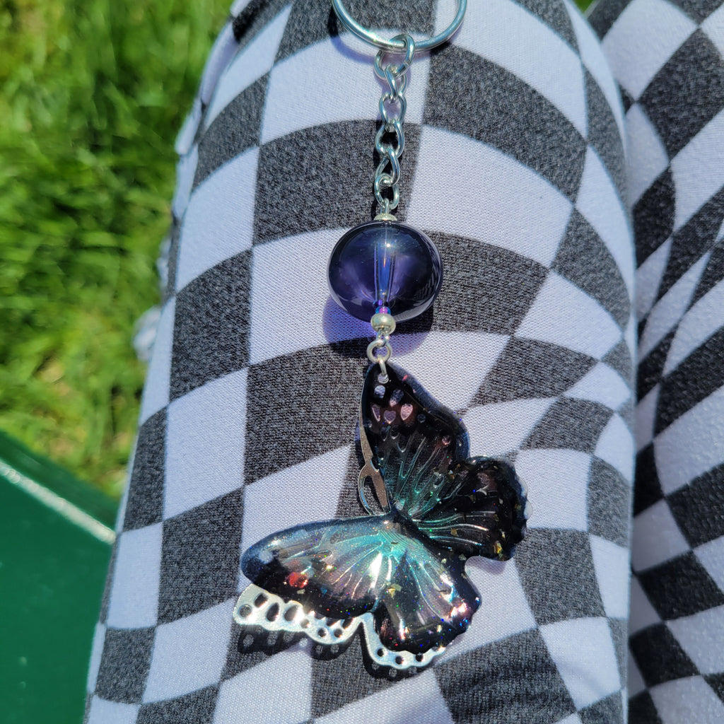 Midnight Butterfly Keychain