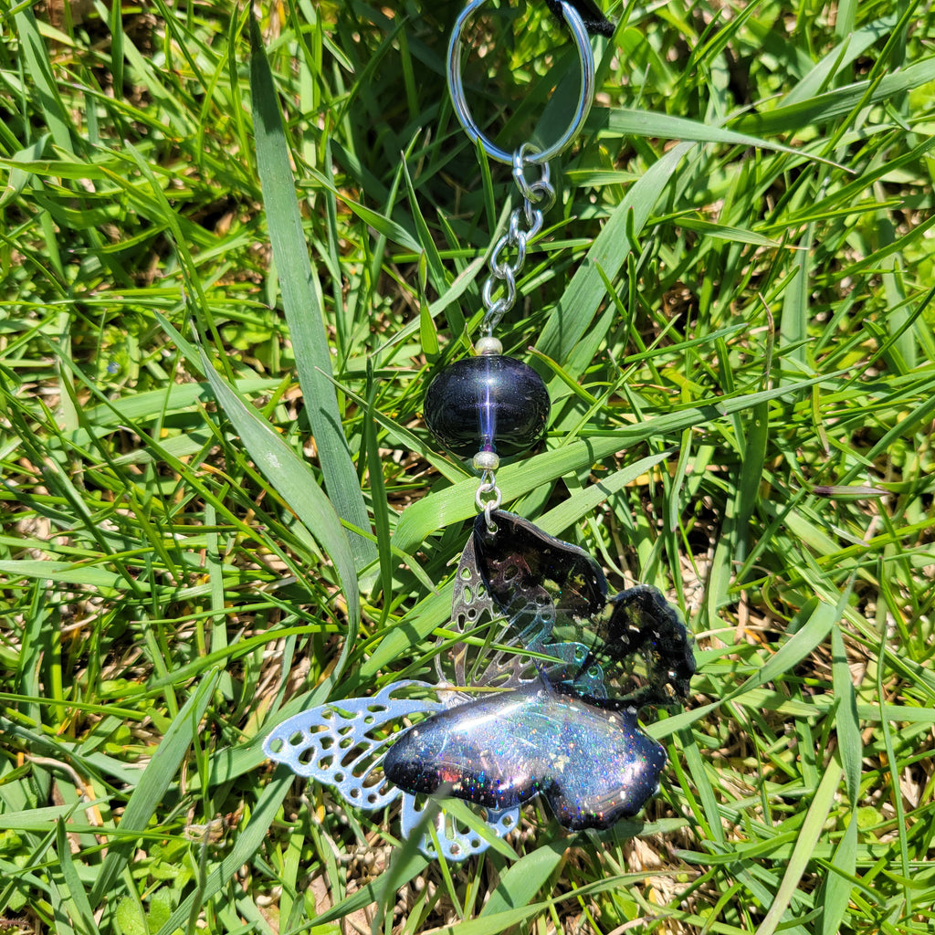 Midnight Butterfly Keychain